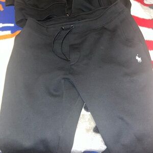 Polo by Ralph Lauren Black Joggers with White Logo